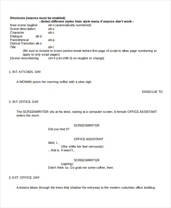 malayalam cinema script writing model pdf